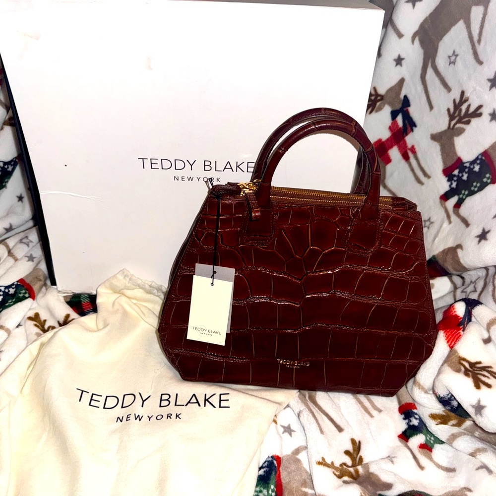 New York Women's Brown Croc-Embossed Bag